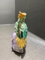 Hand-carved Semi-Precious Stone Cockatoo - 3