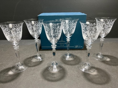 Harmony - Fine European etched crystal cocktail glasses - made in Slovakia