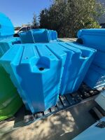 2 x 450 Litre rectangle tank blue
