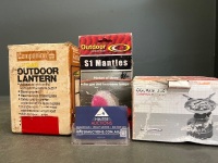 Primus camp light + lantern, burner, and spare mantles - 4