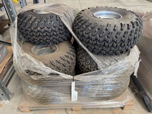 Pallet of Tyres with rims AT22 x11 x 8 (Qty: 10)
