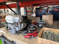 Honda engine, Powder coated stands , wheel hubs
