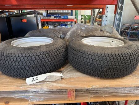 Pallet of Tyres with rims 23 x 8.5 x 12NHS (Qty: 4) - REMOVED BY VEDOR - NO LONGER AVAILABLE