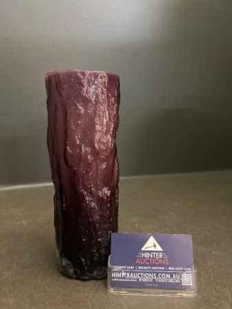 Purple 'Bark' Vase - Possibly Whitefriars by Geoffrey Baxtor