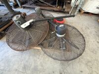 3 x Pedestal Fans plus retractable air hose