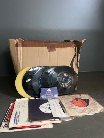 Box of assorted singles - various genres