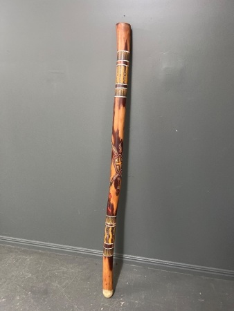 Painted didgeridoo with cover