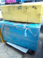 1 x 400 Liter tank Yellow, 1 x400 /1 x 500 litre blue