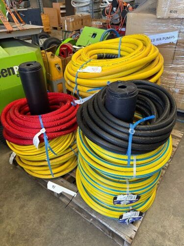 Pallet of Fire Hose, various lengths (Gorilla, Superflex, light weight)