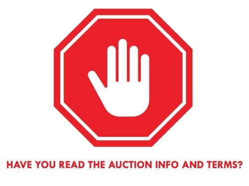 AUCTION INFO | TERMS & CONDITIONS - Please read the auction information along with terms and conditions before bidding at auction