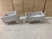 2 Small Timber Garden Wheelbarrows - 3