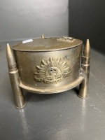 Brass Trench Art Trinket Box