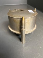 Brass Trench Art Trinket Box - 4