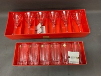 6 x Novocento Italian Lead Crystal Wine Glasses + 6 Tumblers in Boxes - 2