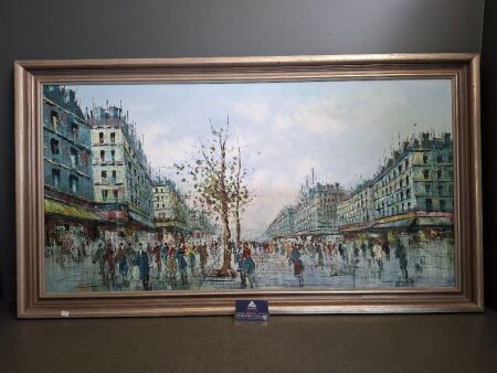 Oil on Canvas Sheet with Framed Boarder - Signed