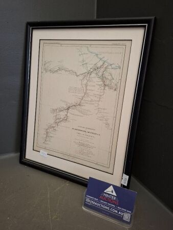 Frame Print of Queensland Landsborough Map
