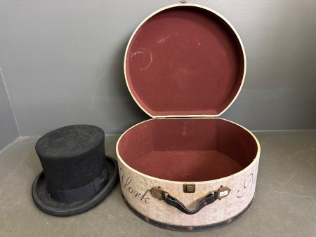 Vintage Top Hat in New York Hat Box