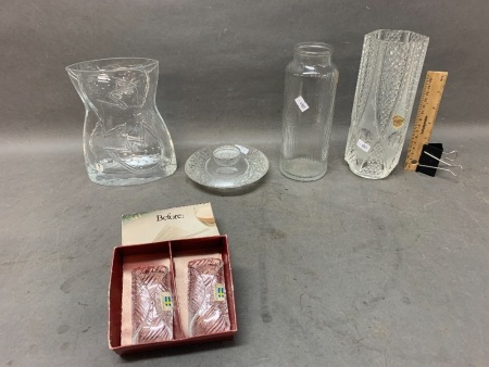 5 Pieces of Glass & Crystal from Europe inc. Orrefors