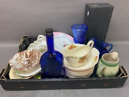 Box Lot of Asstd Vintage & Contemporary China & Glass