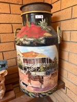 Vintage cream can hand painted by SA Cole