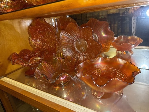 Assorted lot of Marigold carnival glass