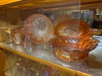 Assorted lot of Marigold carnival glass