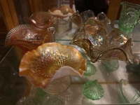 3x Carnival glass bowls - 2