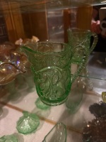 Uranium/glow depression glass pitcher - 2