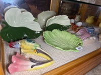 Shelf lot of assorted lot of porcelain, etc