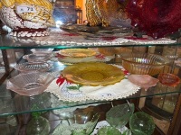 Assorted colours glassware