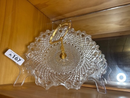 Cut glass/Crystal dessert or cake stand