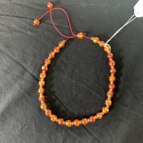 Composite Amber Beaded Necklace