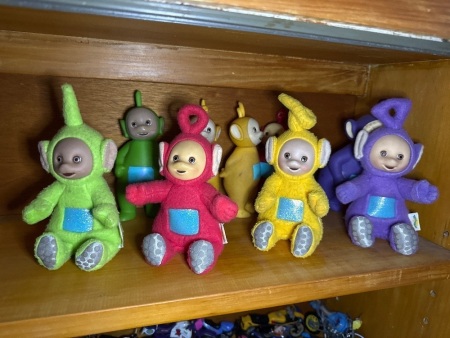 Assorted lot of plastic and fabric Teletubbies