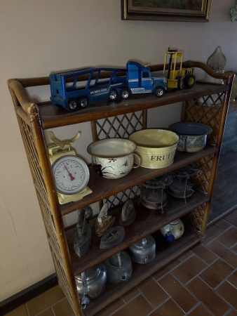 Cane shelving unit