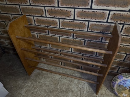 Wooden shoe rack