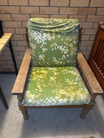 Wooden chair the cushions