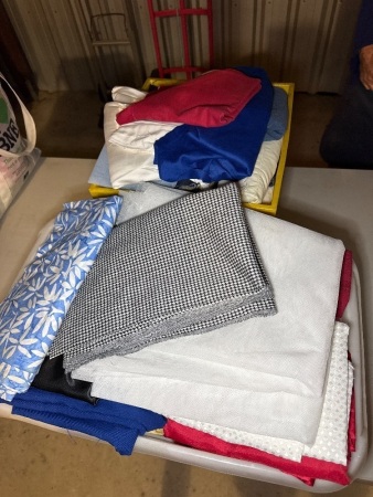 2 boxes of sewing materials- app. Metre pieces