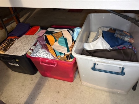 3 boxes of sewing materials - bulk lot
