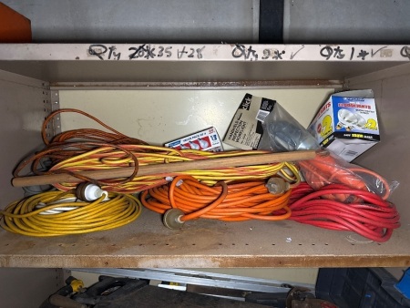 Shelf lot of Electrical items