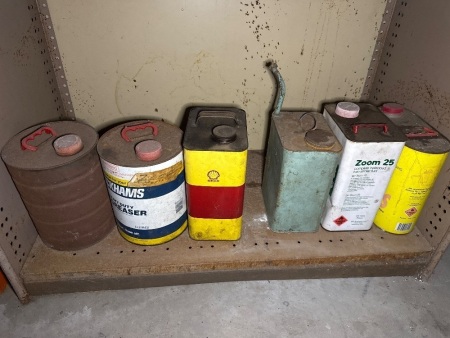 Assorted fuel/oil tins