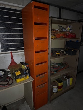 Metal storage unit with key