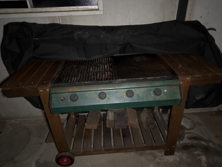 Gas barbecue with cover