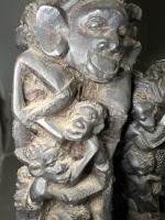 2 x Traditional Tree of Life Unmarked Totem Sculptures - 2