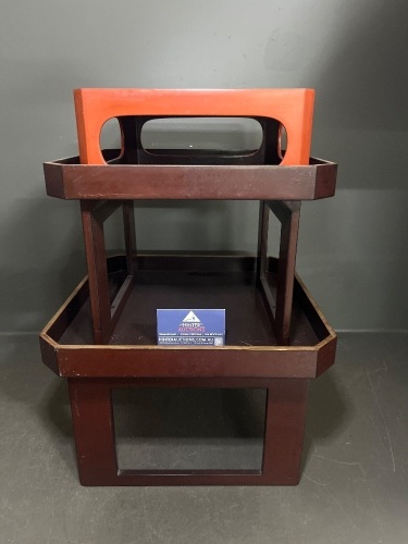 3 x Tiered Display Shelving Units