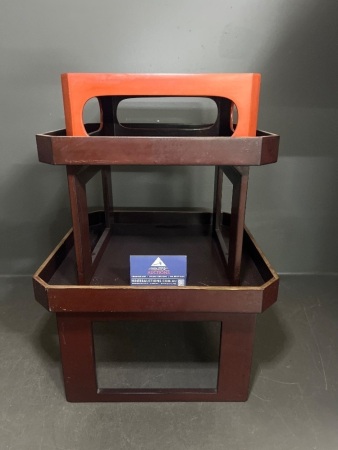 3 x Tiered Display Shelving Units
