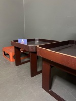 3 x Tiered Display Shelving Units - 3