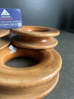 5 x Timber Hand Reels - 2