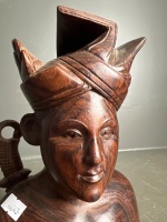 Wooden Carved Indonesian-Style Sculpture - 2