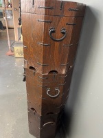 3 x Small Asian Hexagonal Chests - 2