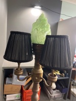 Art Deco Floor Lamp with Flame Glass Centre Shades - 4